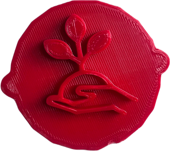 Plant in Hand Earth Day Cake and Biscuit Embosser Stamp