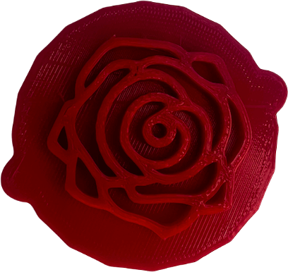 Romantic Rose Cake and Biscuit Embosser Stamp for Anniversaries