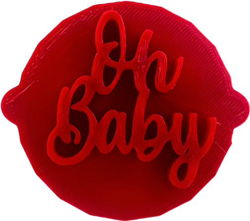 Oh Baby Cake and Biscuit Embosser Stamp for Baby Showers
