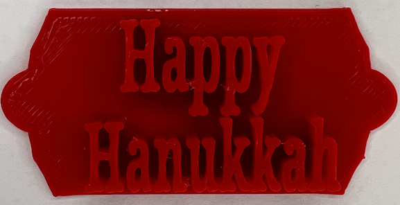 Happy Hanukkah Cake and Biscuit Embosser Stamp