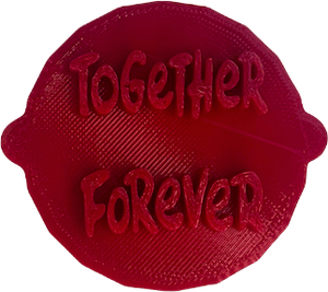 Everlasting Bond "Together Forever" Cake and Biscuit Embosser Stamp for Anniversaries