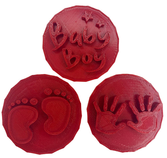 Baby Boy cupcake and cookie embossing stamp
