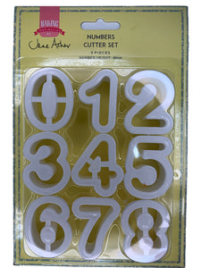 0-9 number cookie cutter set