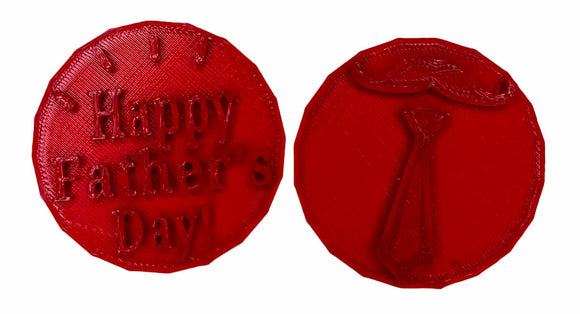 Happy Father’s Day Cookie Embosser Stamp Set used for pressing fondant icing and cake embossing