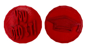 Happy Graduation cupcake/cookie embossing stamp set