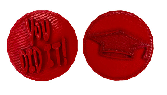 Happy Graduation cupcake/cookie embossing stamp set
