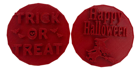 Happy Halloween Cupcake and Cookie Embossing Stamp Pair