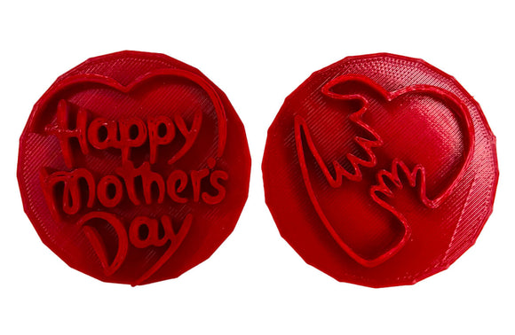 Happy Mother’s Day Cookie Embosser Stamp Set used for pressing fondant icing and cake embossing