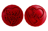 Happy Mother’s Day Cookie Embosser Stamp Set used for pressing fondant icing and cake embossing