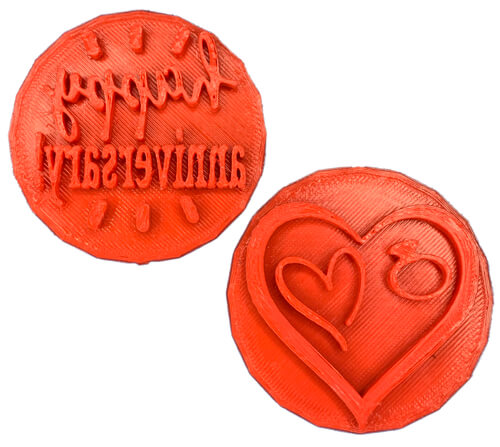 Happy Anniversary cupcake/cookie embossing stamp