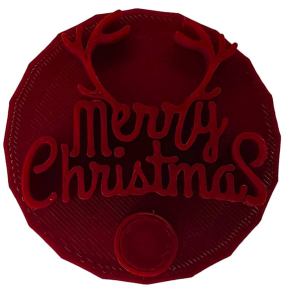 Merry Christmas Cookie Embosser Stamp Set used for pressing fondant icing and cake embossing