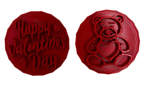 Valentine’s Day Cookie Embosser Stamp used for pressing fondant icing and cake embossing