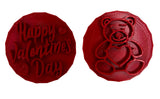 Valentine’s Day Cookie Embosser Stamp used for pressing fondant icing and cake embossing