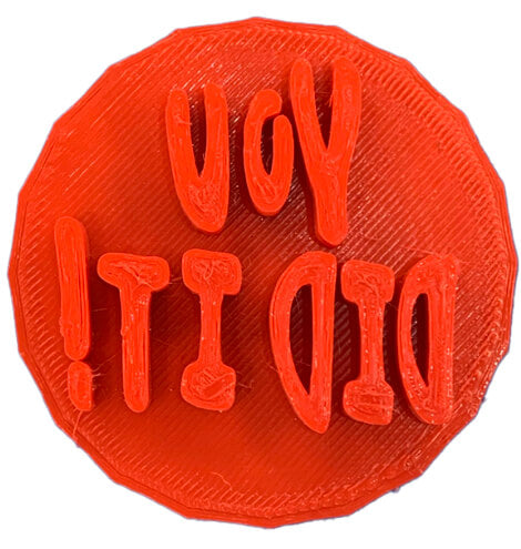 You Did It! cupcake/cookie embossing stamp
